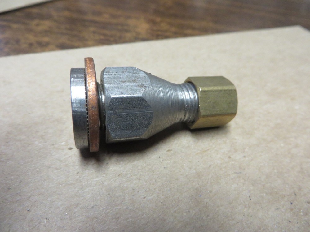 TERMINAL FITTING 3/16" COMPRESSION INLET NOS UNUSED