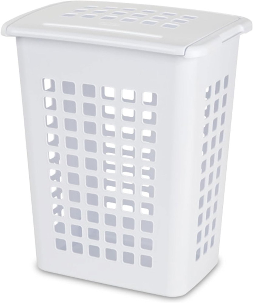 Rectangular LiftTop Laundry Hamper W/ Lid Handles to Easily Carry Clothes