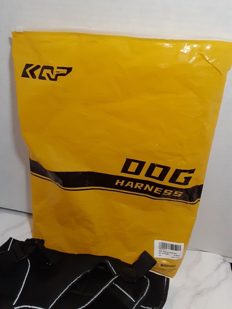 KQP Dog Harness Black Size Medium NWT
