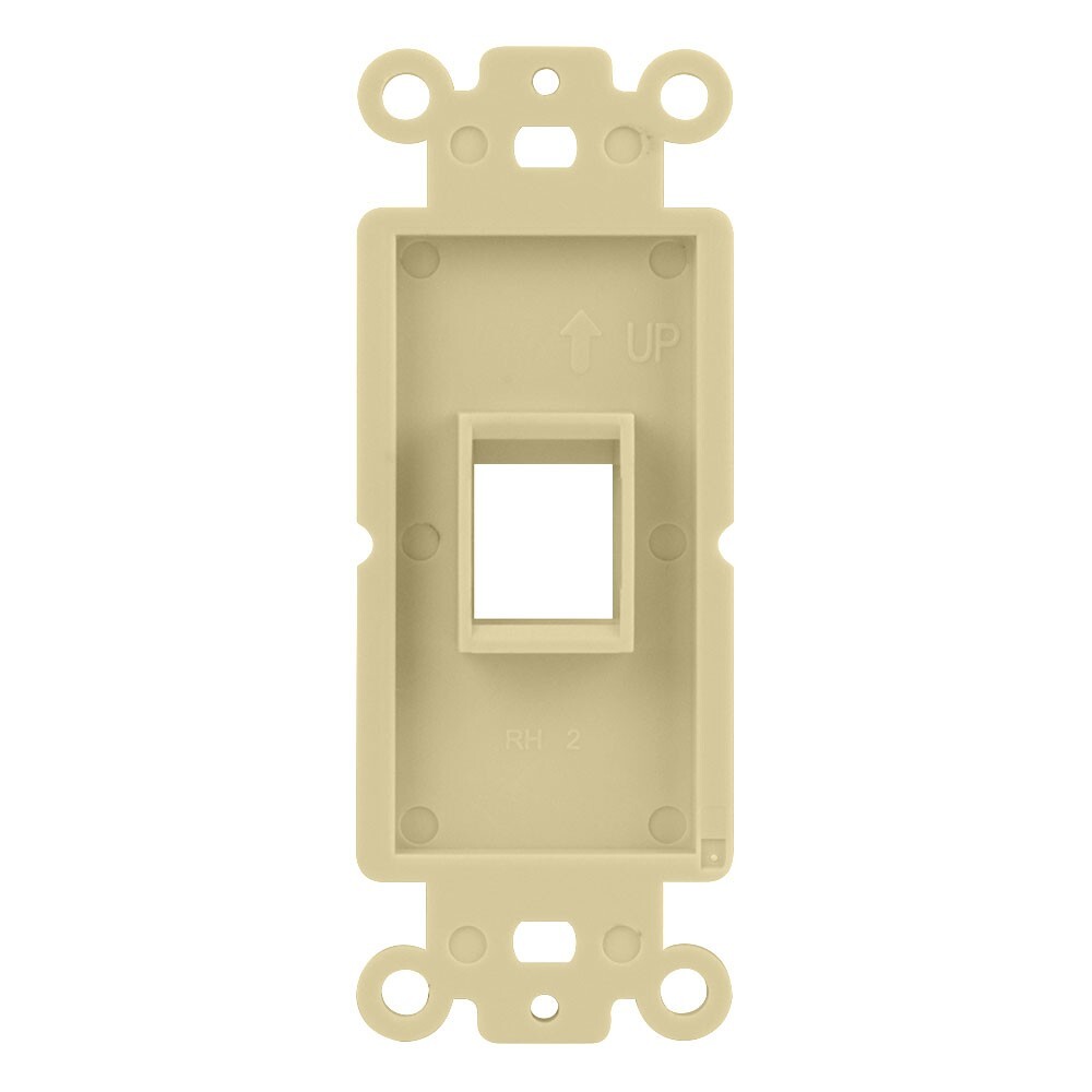 Construct Pro 1-Port Single Gang Keystone Decora Style Insert Strap (Ivory)