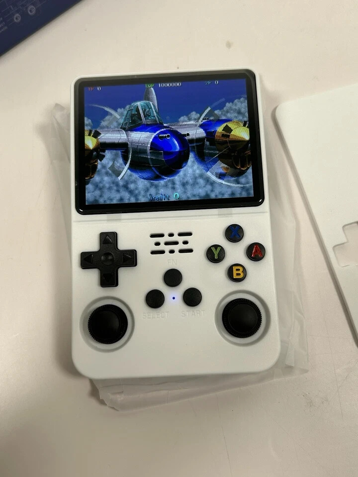 Handheld Game Console, Portable Gaming System, Purple Transparent