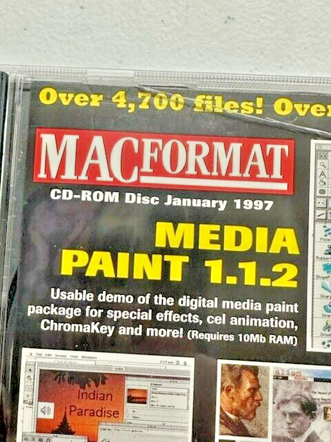 Mac Format CD-Rom Disc January 1997 Media Paint 1.1.2