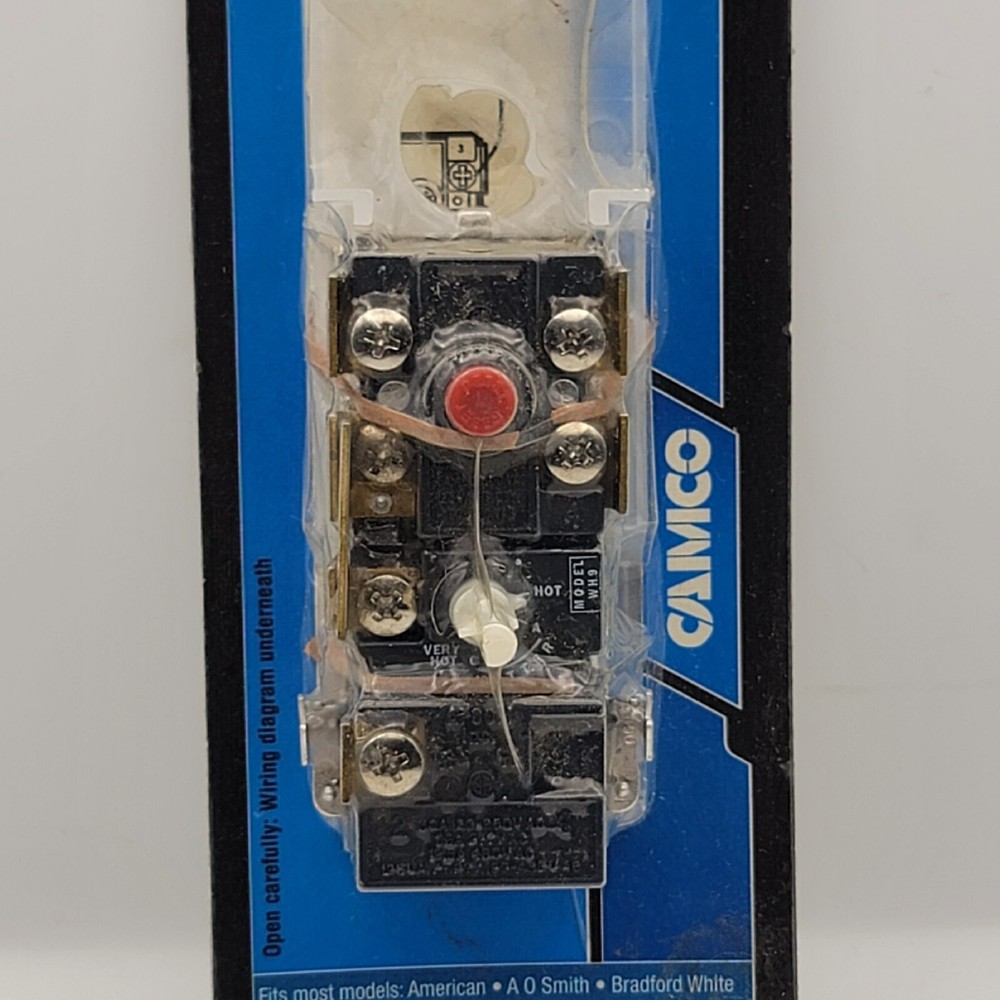 CAMCO 07853 Water Heater THERMOSTAT Single Element W/ Ext Control D Shaft - NEW