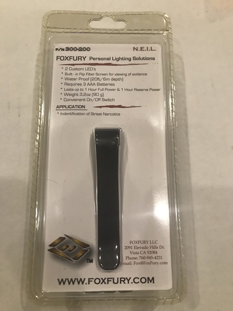 FoxFury Scout Narcotics LED Search Light with Orange Goggles 300-200