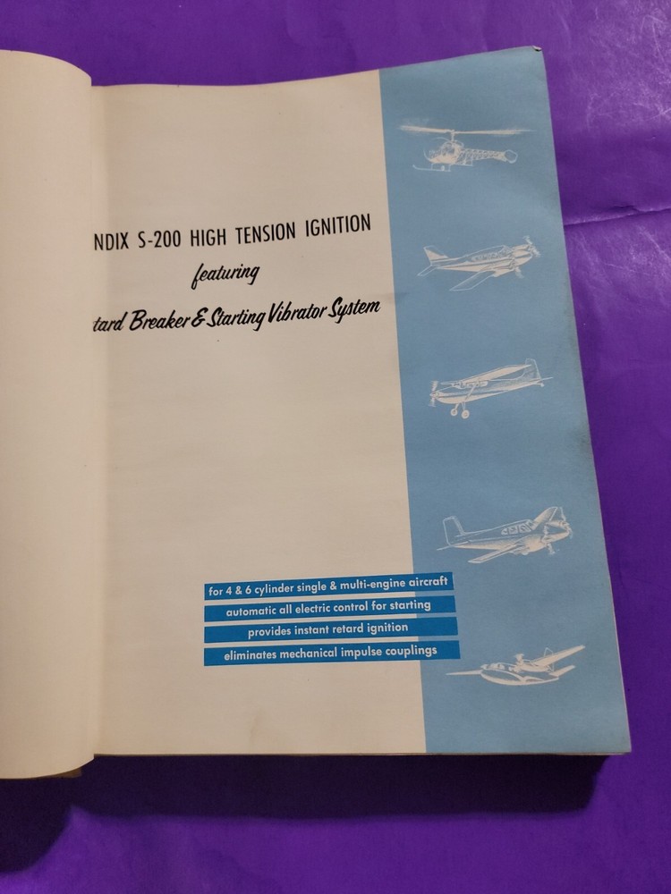 BENDIX SCINTILLA Magneto Service Manual AIRCRAFT INDUSTRIAL ENGINE