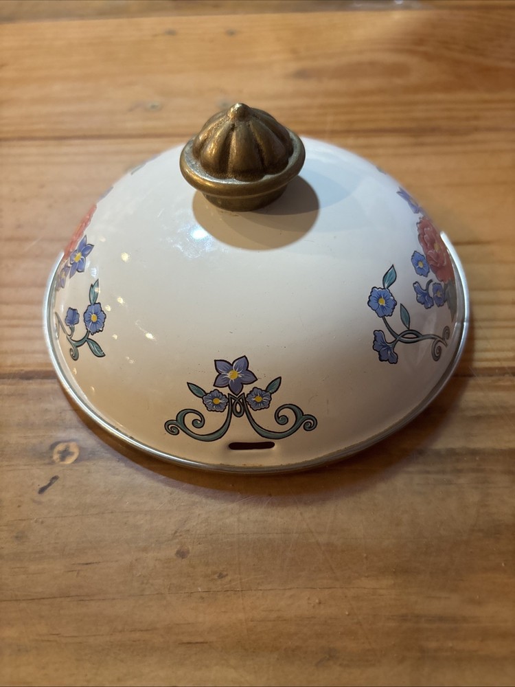 Vintage Normandy Enamel Pot Lid