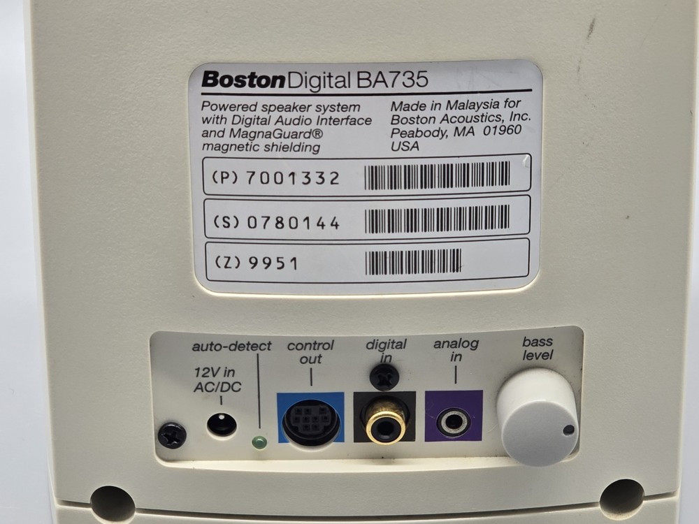 Boston Digital BA735 Acoustic Computer Speaker System For Parts Untested