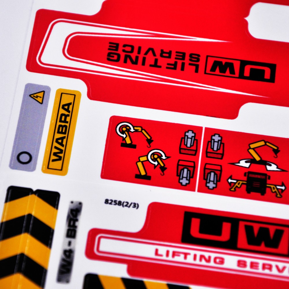 Replacement sticker for set 8258 Precut sticker