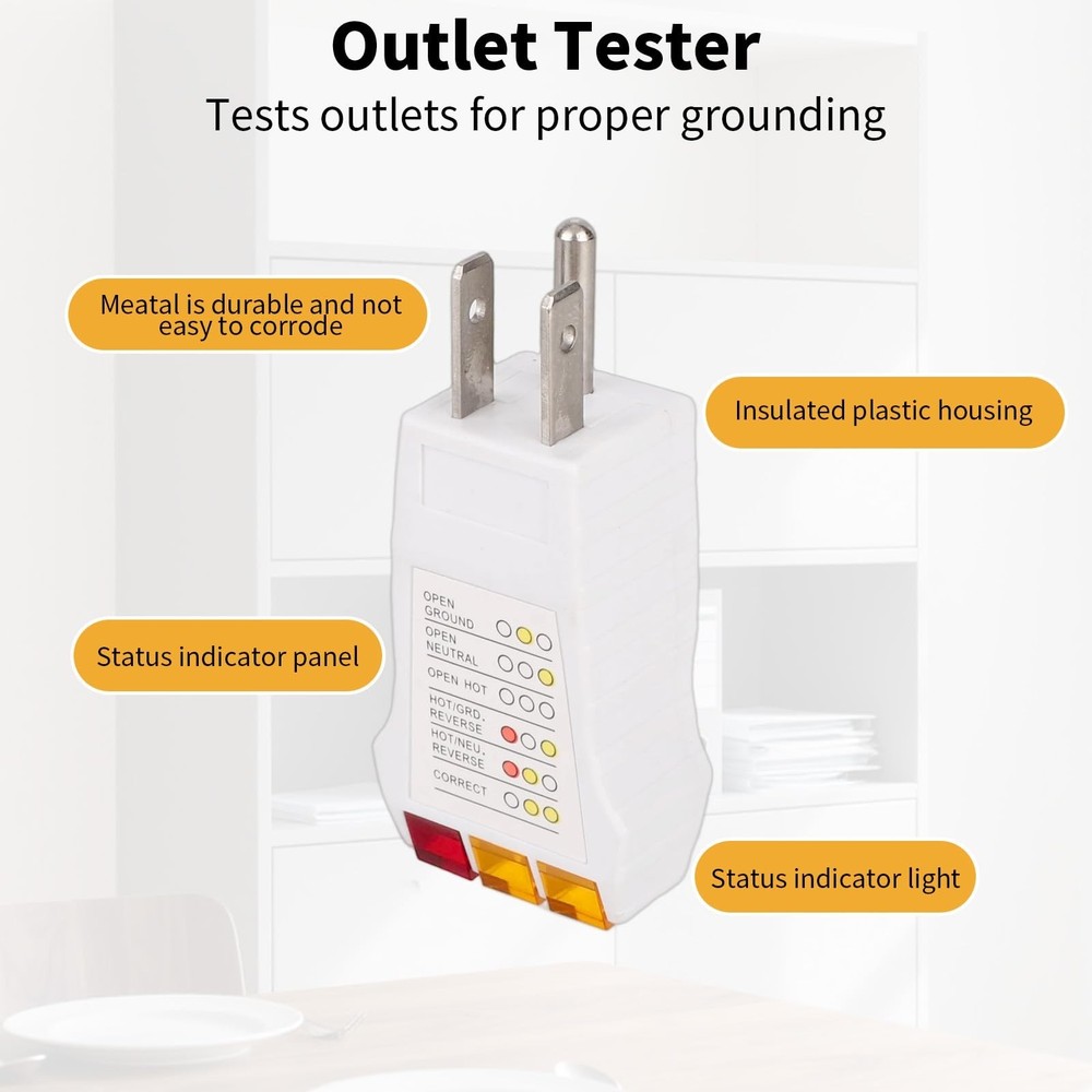 Outlet Tester, Socket Circuit Tester Plug in Checker for Standard North Ameri...