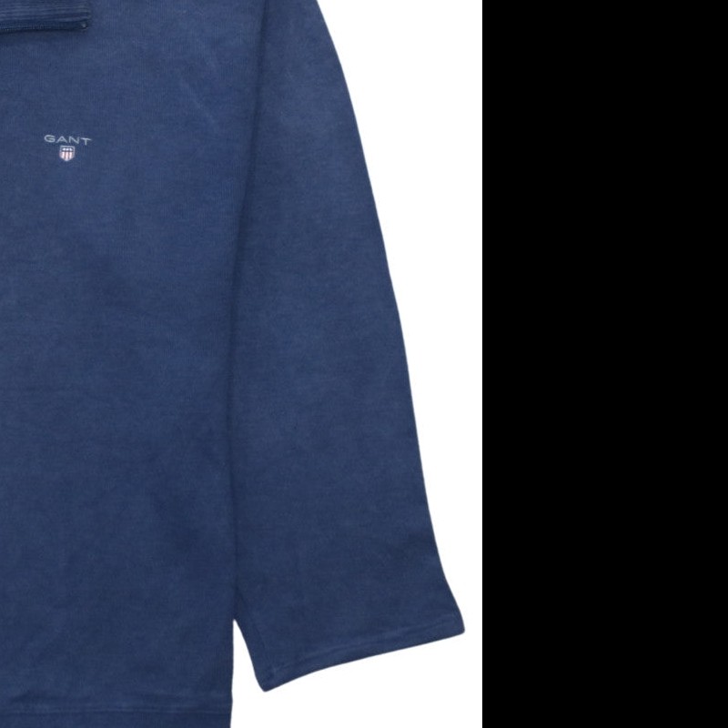 GANT Men’s Blue 2XL 1/4 Zip Cotton Basic Jacket