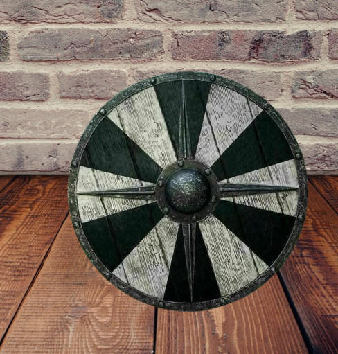 Viking Round Shield – Wood & Steel Armor Shield