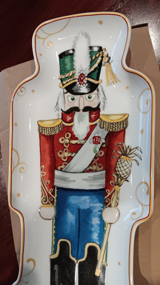 Williams Sonoma Twas The Night Before Christmas Figural Nutcracker Platter Plate