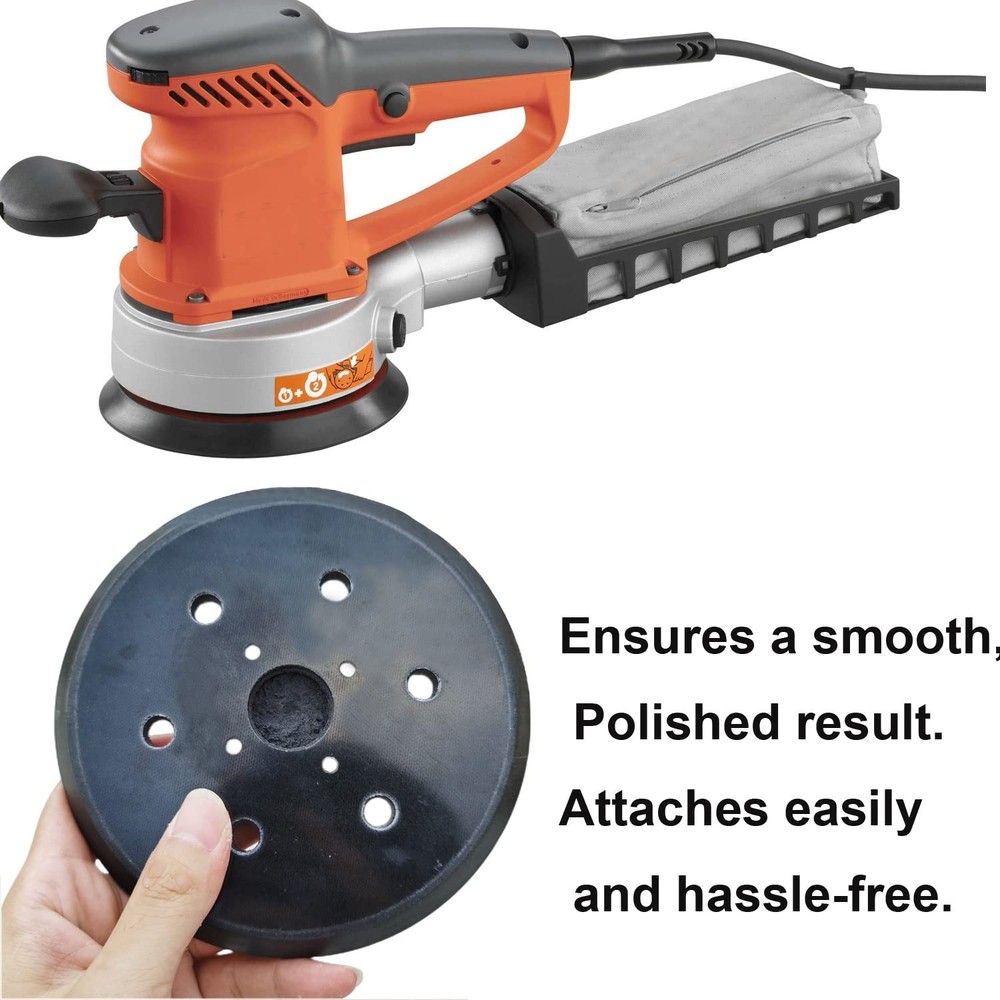 6 Inch 6 Hole Hook and Loop Replacement Sanding Pad for Ridgid R2611 Random FAST