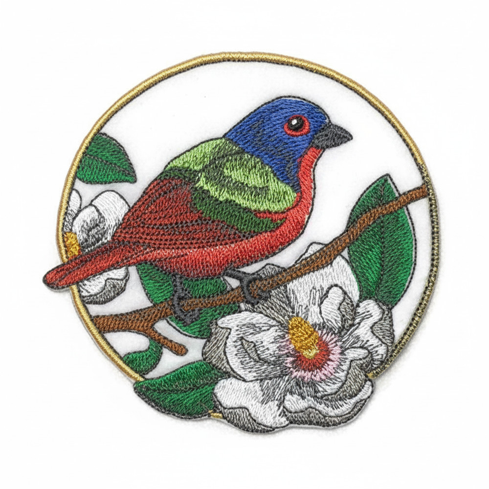 Painted Bunting Embroidered Patch