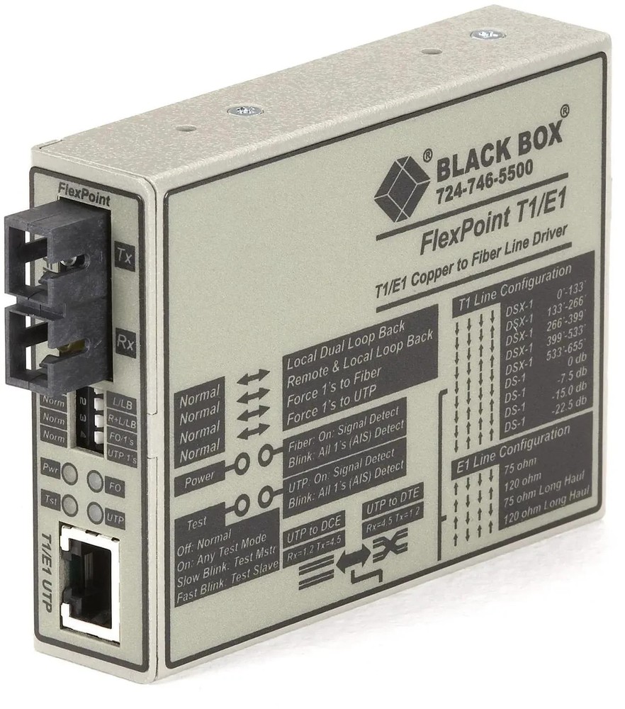 Black Box Network -Black Box FlexPoint Modular Media Converter, Model ME662A-SST