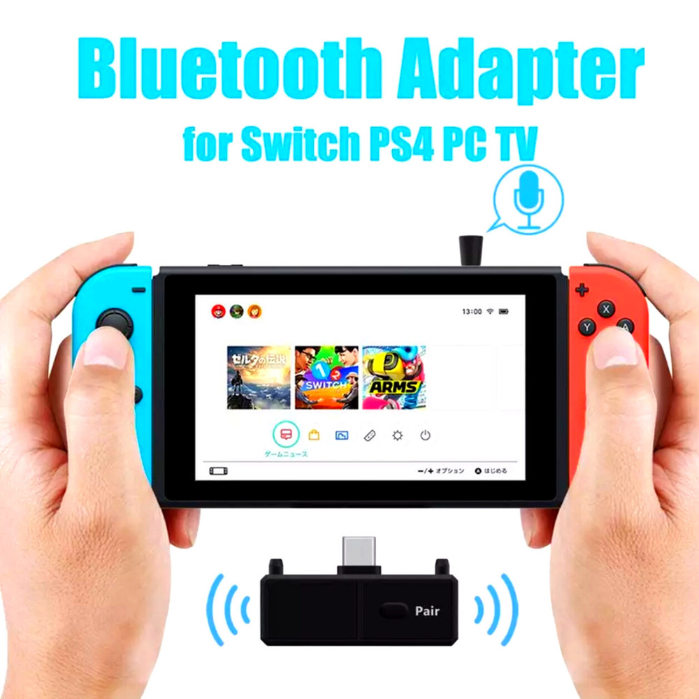 Wireless Headset Receiver USB Dongle Audio Adapter For PS5 PS4 Game Console