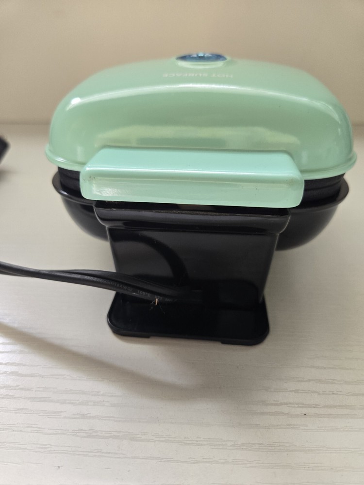 DASH Mini Egg Bite Maker Kitchen Countertop With Silicon Molds Green Teal Color