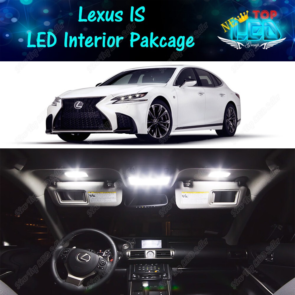 CANBUS White LED Lights Interior Package for 2014 - 2019 Lexus IS250 IS350 200t