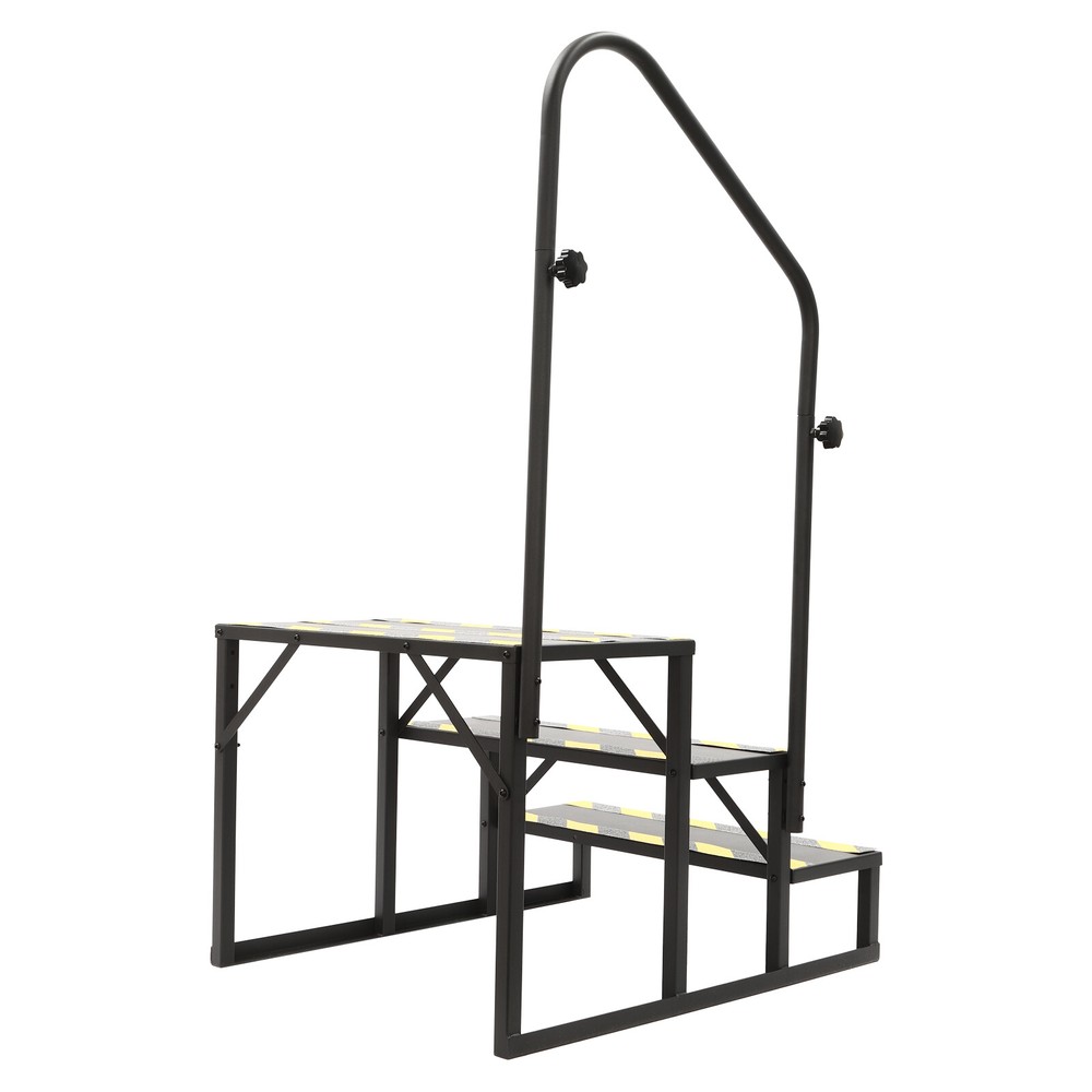 3-Step Portable Swimming Pool Ladder with Handrails for Secure Access