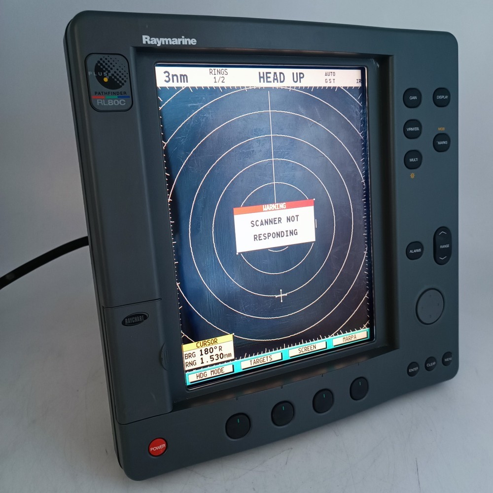 Raymarine RL80C PLUS PATHFINDER Radar Display Unit MFD E52038 Raytheon RL80 C