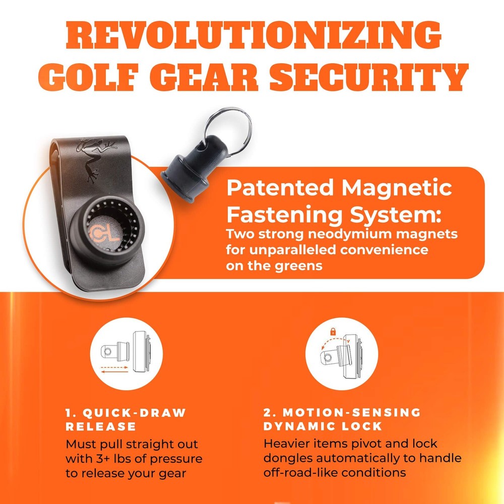 Golf Magnetic Belt Latch-It Accessory Attachment System - Secure & Quick Golf...