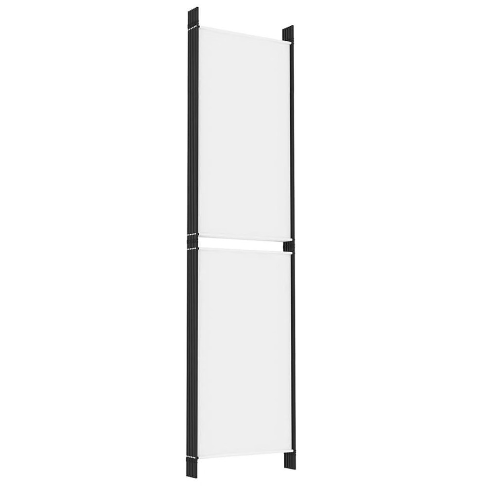 6-Panel Room Divider White 118.1"x78.7" Fabric