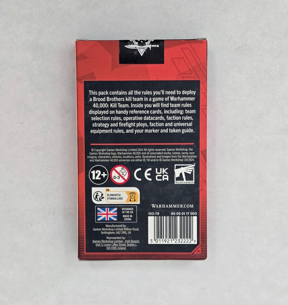 Warhammer 40K: Kill Team - BROOD BROTHERS - Datacards - Games Workshop - NIB