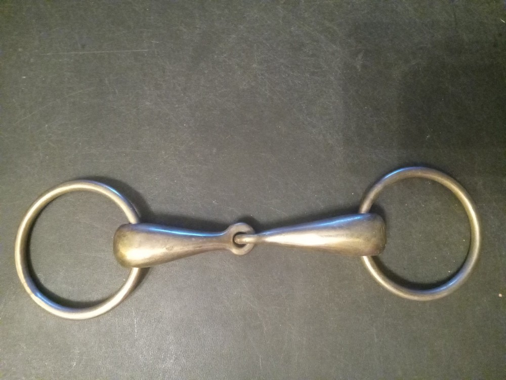 Used Hollow mouth snaffle bit 5 in mixed metals