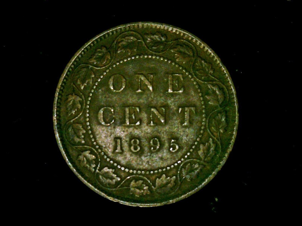 1895 CANADA 1 CENT PIECE KM 7 BRONZE #EB10478