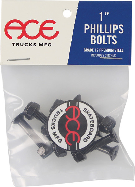 Ace 1" Phillips Hardware Set Black