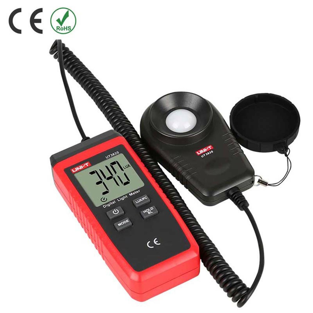 UNI-T UT383S Backlight Light Meter Auto range Split Probe Data hold Lux/FcKd