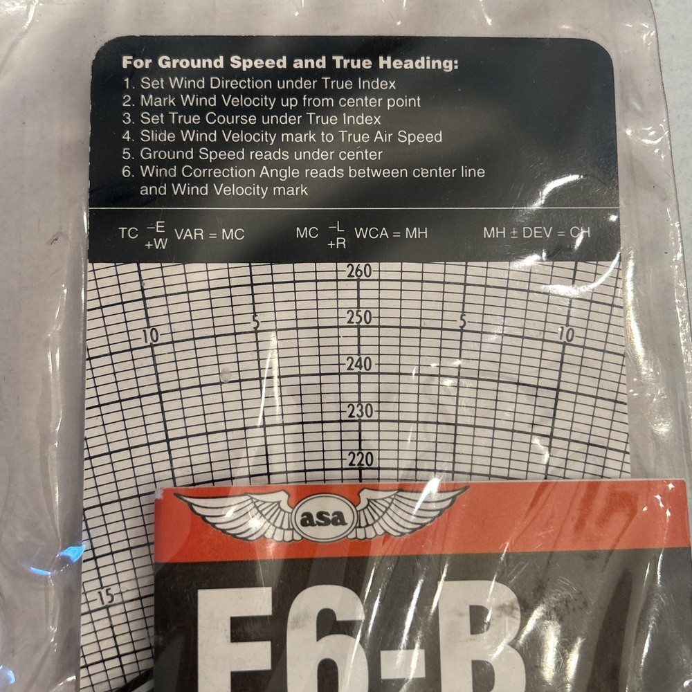 ASA E6-B Aviation Paper Flight Computer