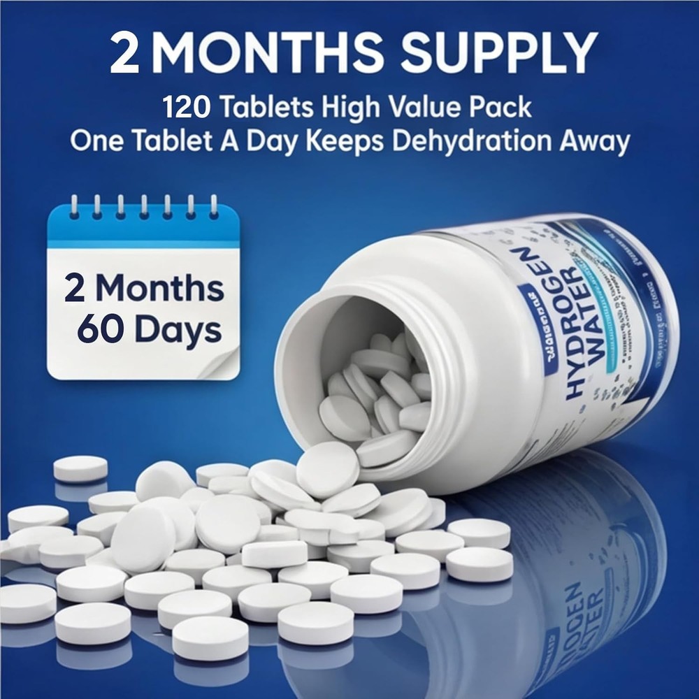 Molecular Hydrogen Water Tablets 120PCS Hydrogen Tablets for Drinking Water