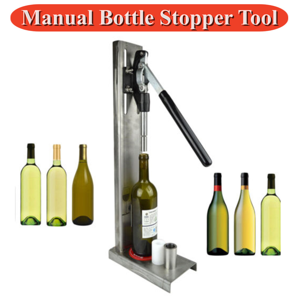 Manual Bottle Stopper Tool Hand Pressure Corker Wine Inserting Corks Pom Tool US