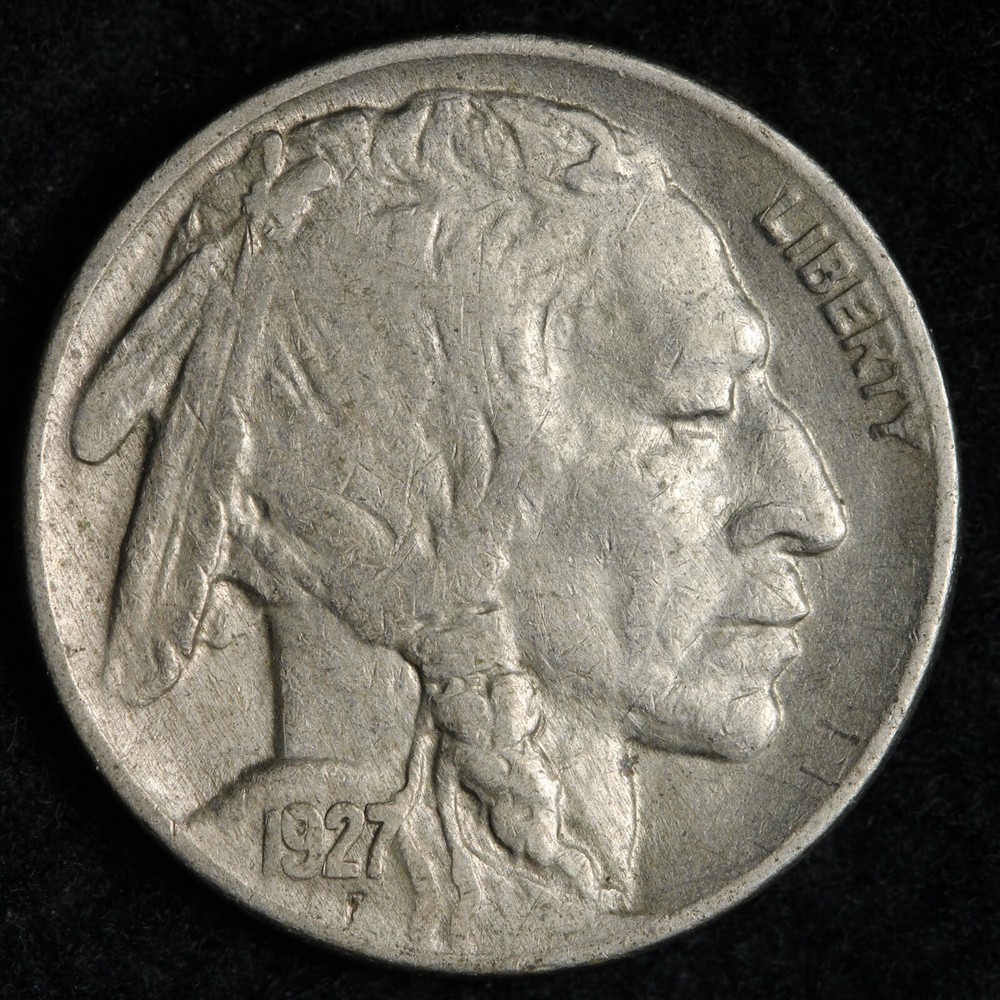 1927 Buffalo Nickel AU SHARP HORN E278 KVTL
