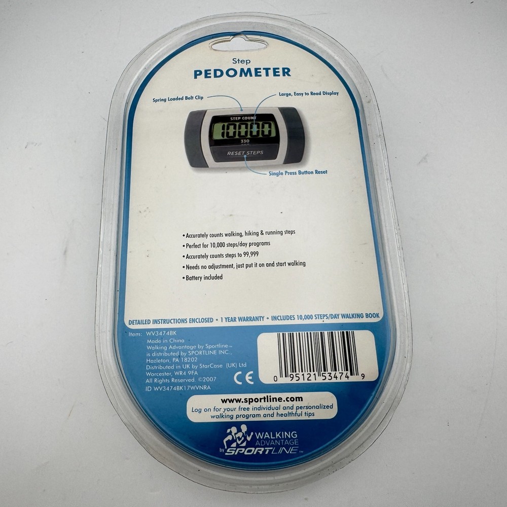 Step Pedometer 330 Sealed Package 2007 Sportline Activity Walking FitnessTracker