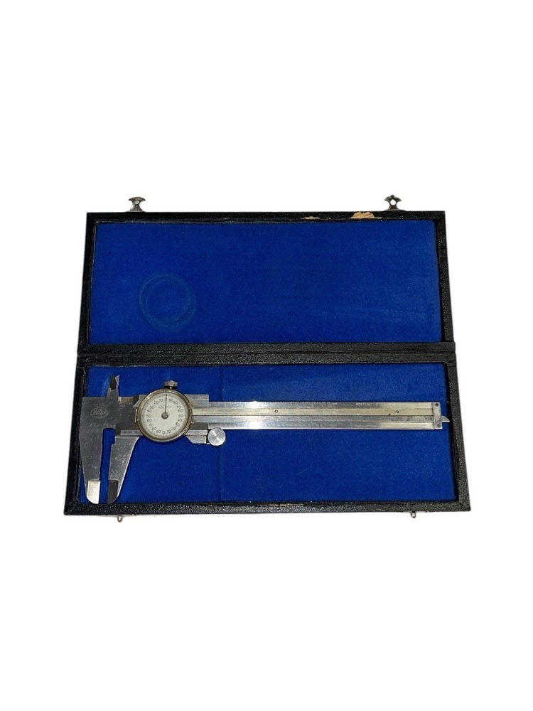 Helio Dial Caliper Precision Tool Silver With Case