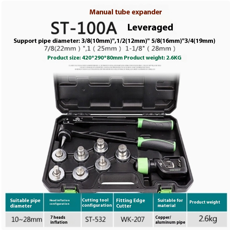 Hydraulic Expander ST-300A Air Conditioner Copper Pipe Riser Repair Tool