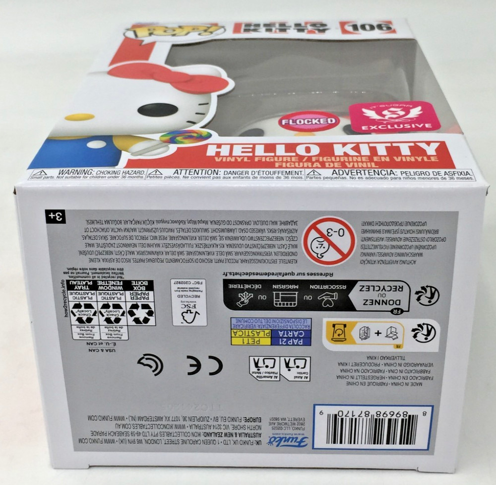 Funko Pop! Helo Kitty #106 Flocked its Sugar Exclusive With Pop Protector