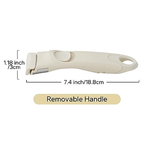 Detachable Cookware Handle - Universal Replacement for Pots & Pans (White Pink)