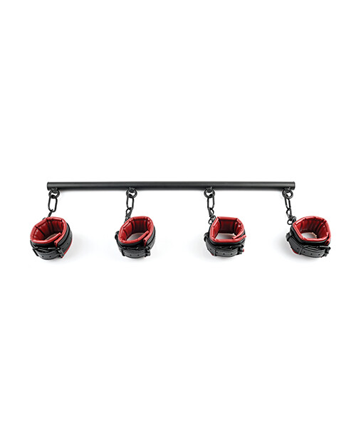 Saffron Spreader Bar & Cuff Set Red/black