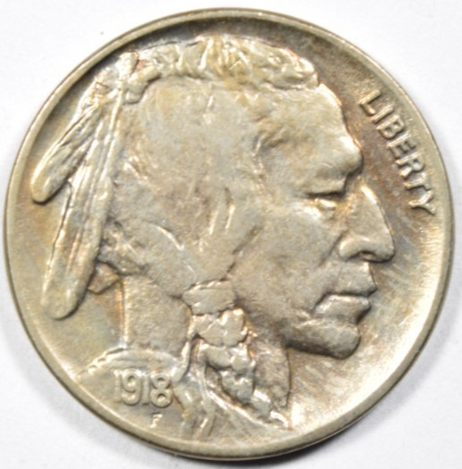 1918 BUFFALO NICKEL ~ NICE LIGHT TONE ~ NICE BU UNCIRCULATED!