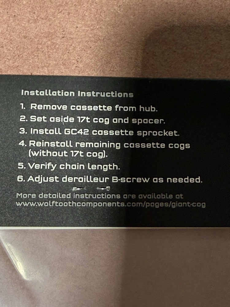 NEW WOLFTOOTH GC42 Cassette EXTENDER