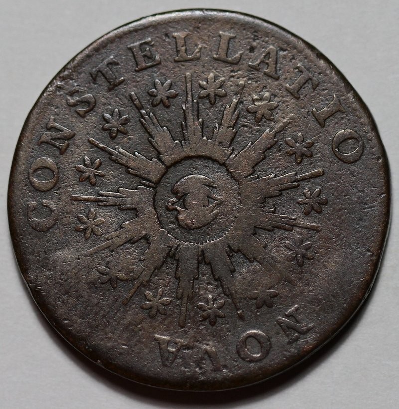 1785 Nova Constellatio, Pointed Rays, Colonial Copper