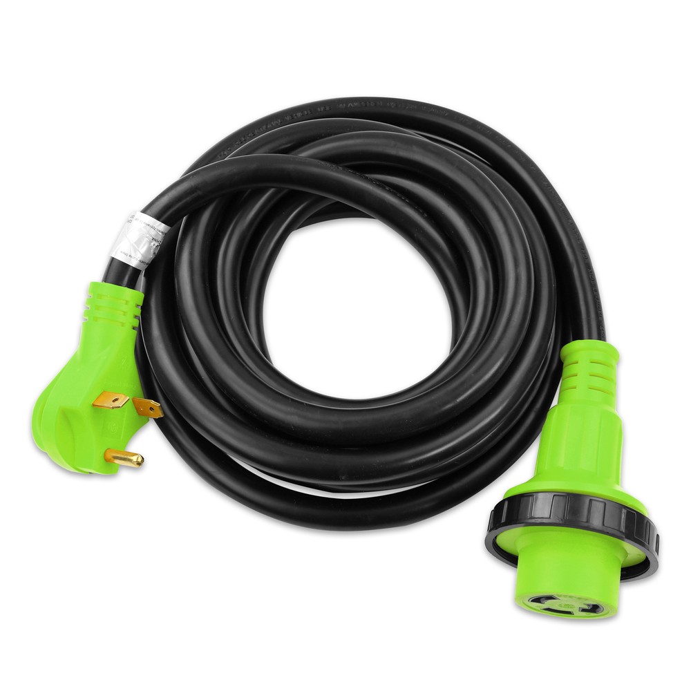RV Power Cord 15 ft 30 amp Detachable Cable with LED Twist Lock Connector