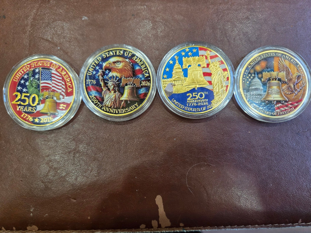 4 coins 250th Anniversary Commemorative Coin Eagle Medal