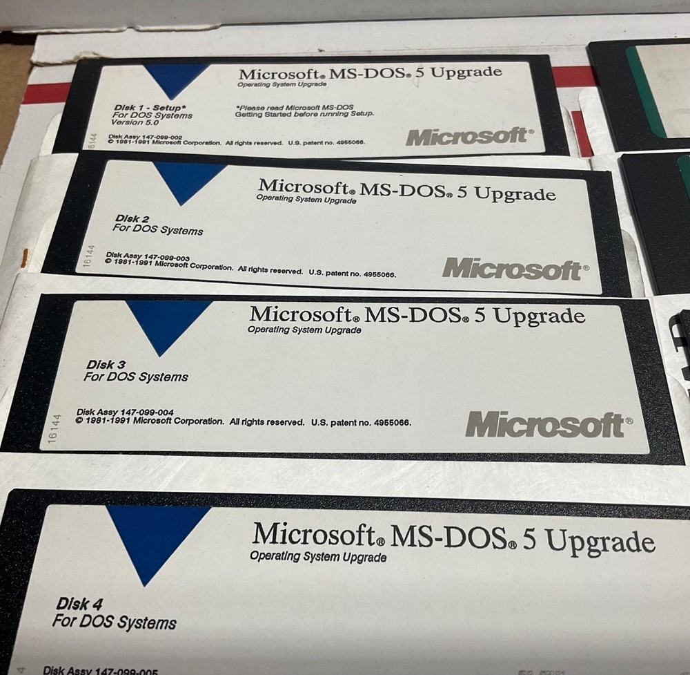 Microsoft MS-DOS Operating System Version 5 5.25" Floppy Disk Install Plus More