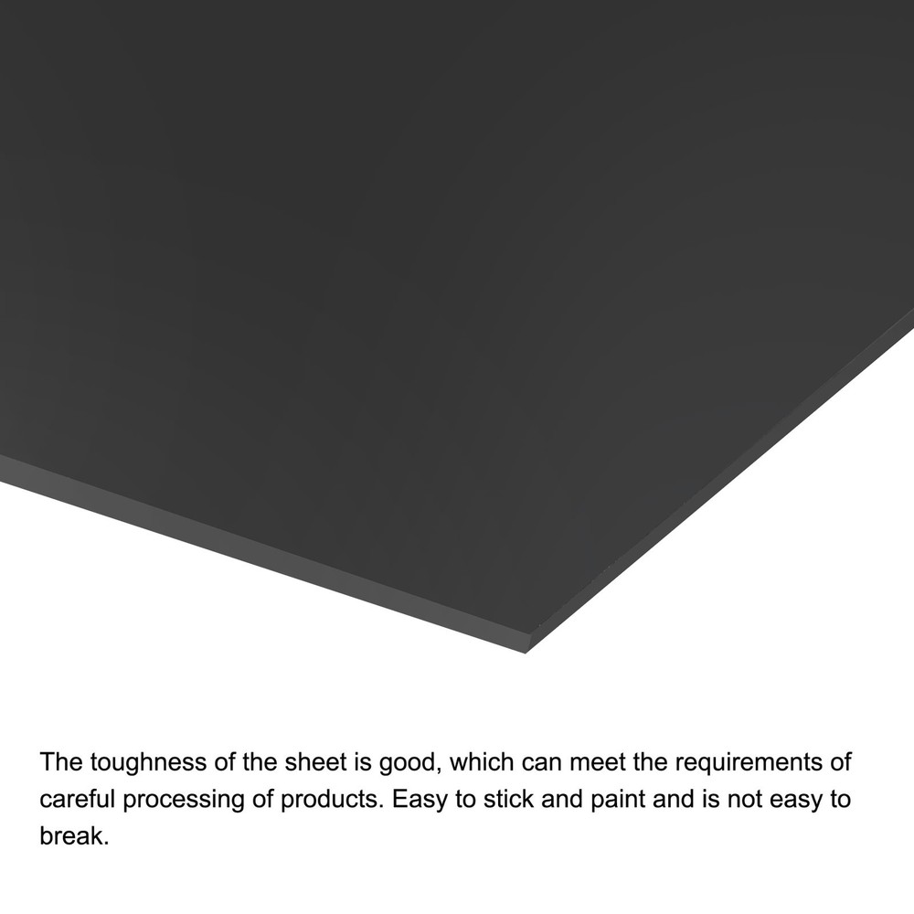 ABS Plastic Sheet 12" x 8" x 0.06" ABS Styrene Sheets Black 2 Pcs