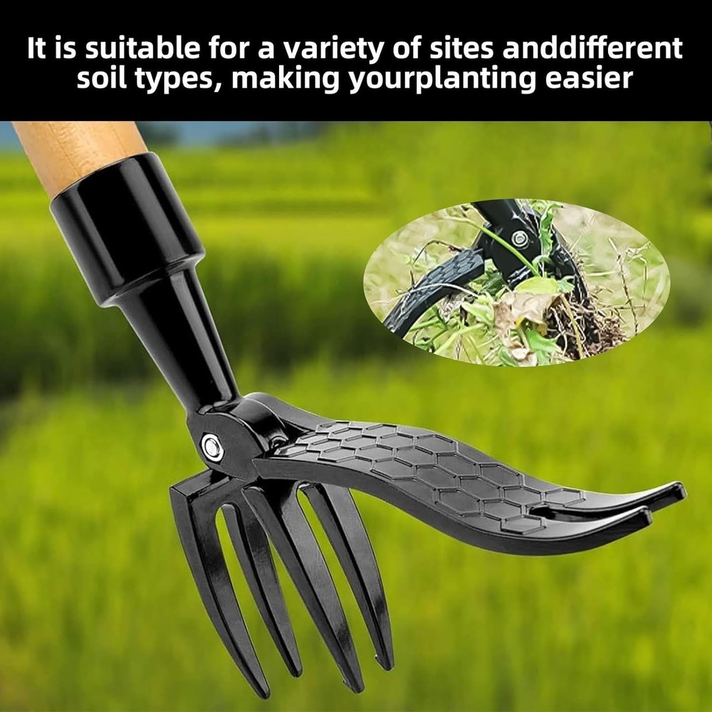 Weeder Puller Stand Up Weed Tool with Handle Garden Outdoor Root Remover Killer