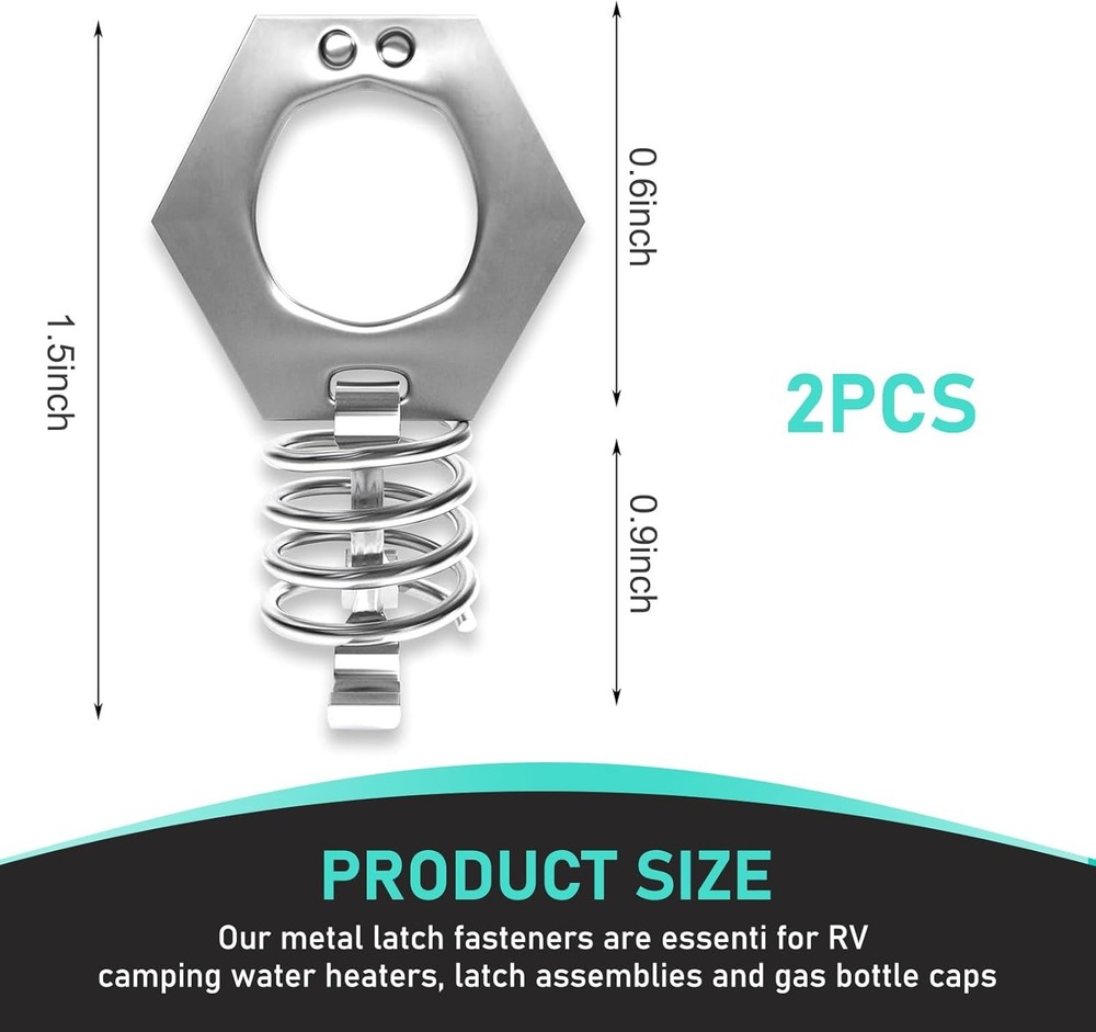 2 PCS RV Water Heater Cam Lock, 1.5" Stainless Steel Rustproof Durable Water...